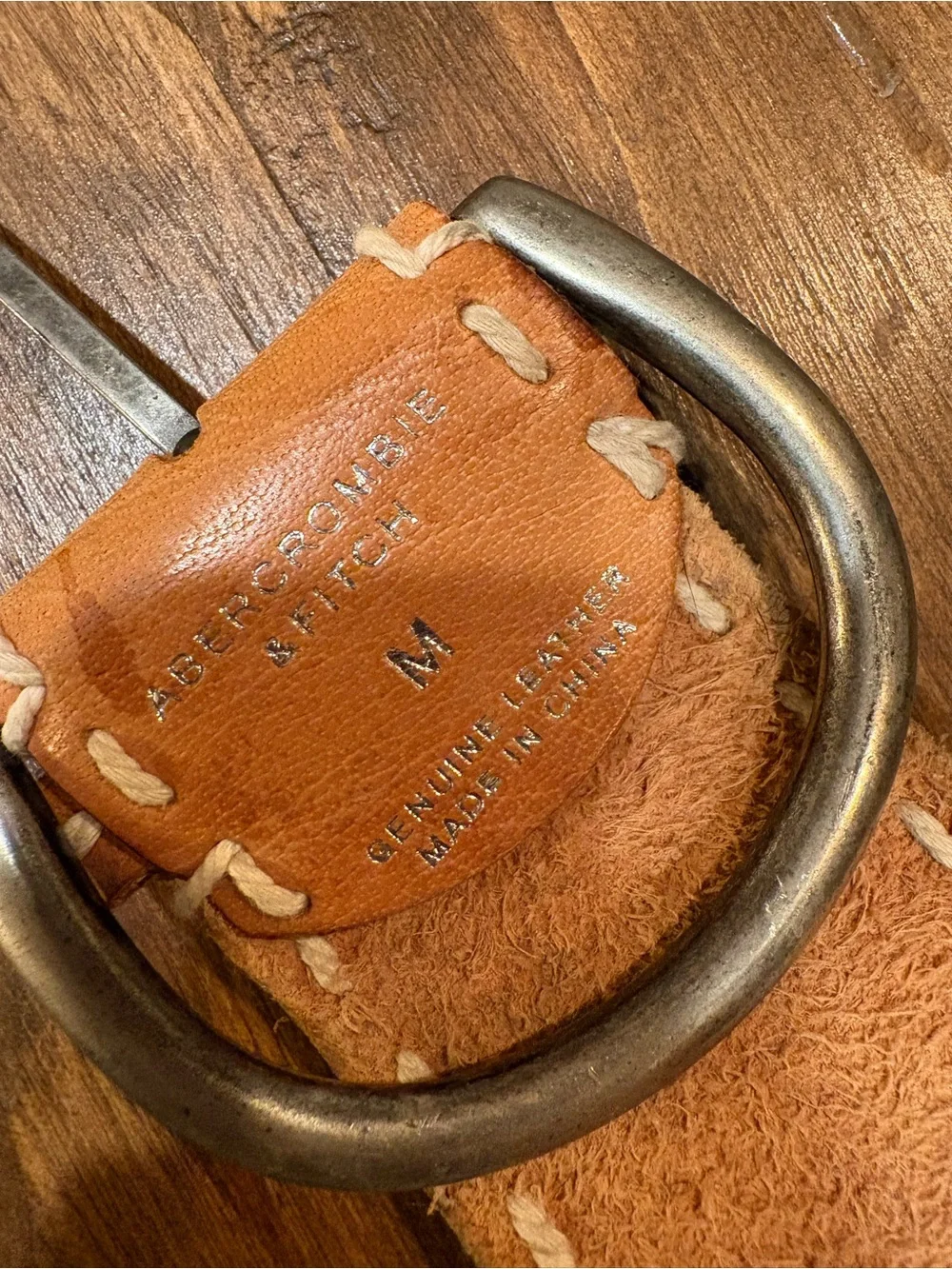 🫎 RARE VINTAGE A&F Stitched Leather Belt